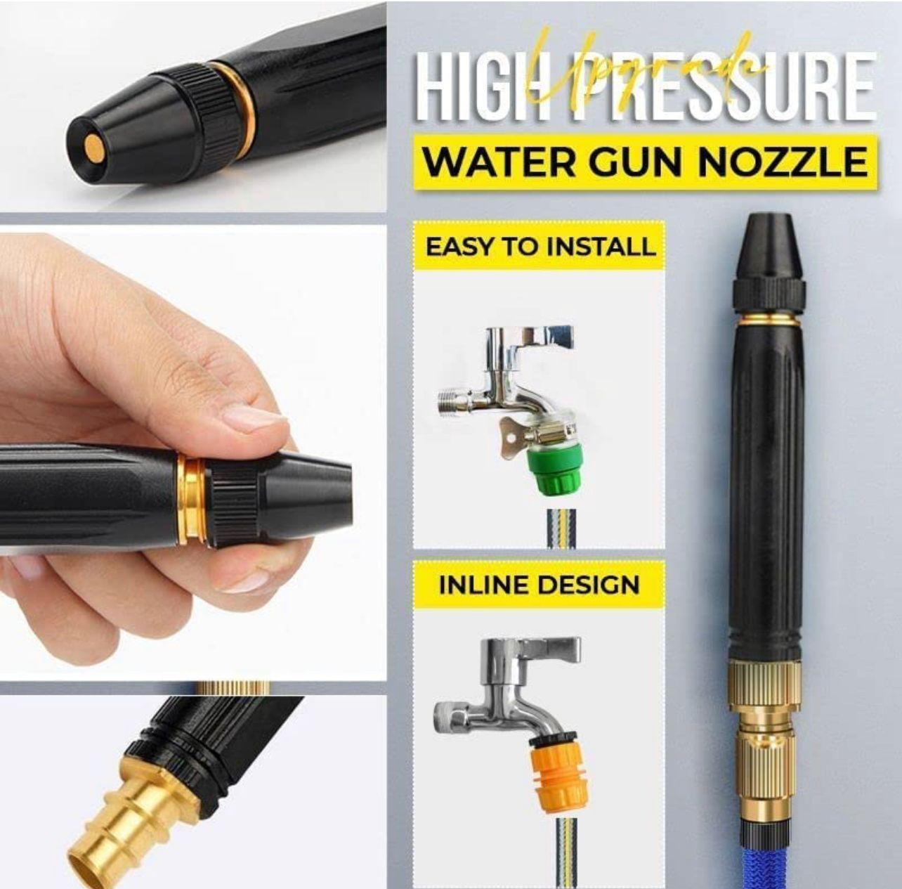 Portable High Pressure Washing Water Nozzle (Black) - Vanshglobal